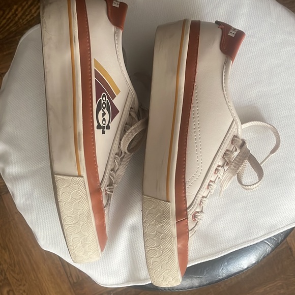 Coach platform sneakers. 6.5 runs big (may fit size 7). Preloved- wormed once. - Picture 3 of 5